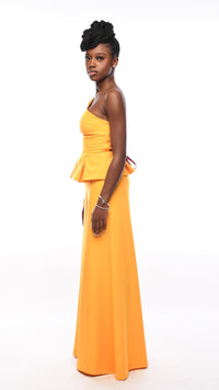 Thumbnail for SUNRAY Haniah Yellow One Sleeved Eyelet Back Jacket.